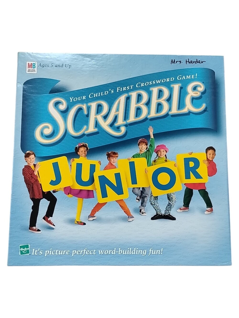 Scrabble Junior VTG 1998 Board Game Complete 2-Sided Board